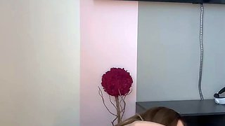 Hot and crazy damsel with yam-sized tits plays with