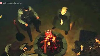 3D Animation Rough Sex in a Tent – Big Tits Hardcore Group Fuck with Sound