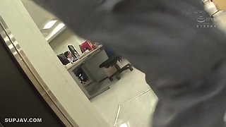 Japanese Babe having sex with fake cleaner