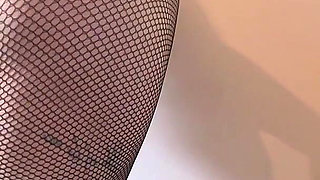 JOI on My Buttocks in Fishnet Tights