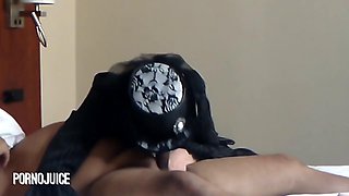 Angel Grave Gags on Victorian Big Cock in POV