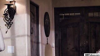 Gabbie Carter Babysitter FFM Threesome with Married Couple Rough Tit Slapping