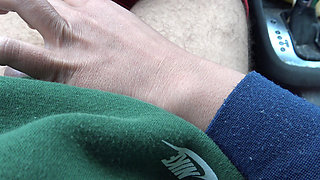 French Canadian Stepmom Touching Her Stepsons Cock in the Car in Montreal