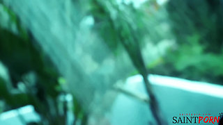 Dark Haired Beauty Brandy Aniston Rubs Her Shaved Pussy in the Bathtub