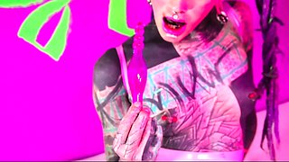 Solo tattoo girl Anuskatzz's anal masturbation