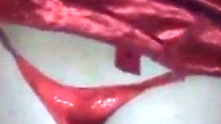Homemade Amateur Couple, Satin Lingerie (panties, Sex with Clothes), Heels and Stockings, Fishnet, Blowjob, Spanking