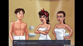 Hot Summertime Saga Hentai - Big Tits GF Gets Fucked Hard by Massive Cock