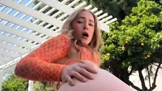 Small titted babe toys her pussy on webcam