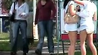 Amateur Outdoor Brunette Masturbates
