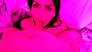 Real Couple Intimate Moment Under Red Lights