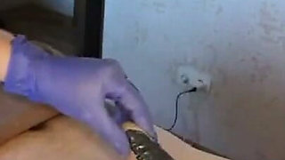 #205(2) Male Waxing. Smooth Penis and Scrotum