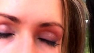 Lez babes outdoors fingering