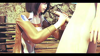 On Titans Hentai - Mikasa Do a Handjob with Cum in Her Face and Uses a Dildo - Manga Anime Japanese Asian Game Porn