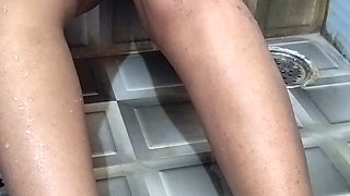 My beautiful stepsister bathing and shaved