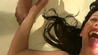 Brunette Slut Takes Massive Facials in Wild Ggg Bukkake
