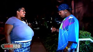 Huge BBW Lady Finesse Takes Big Black Cock Hardcore