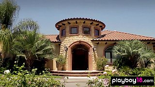 Smoking steamy teenage and GFs get some money