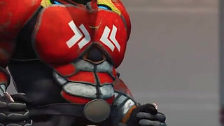 Alien monster fucks hard a young blonde in the sci-fi lab