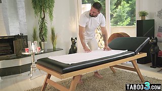 Babe gets massage with an anal sex surprise