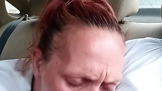 Street hooker blowjob in car. Cum in mounth