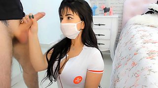 Wild and sexy nurse Emanuelly Raquel knows how to relieve stress