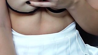 Sexy amateur blonde fingers and toys her wet pussy