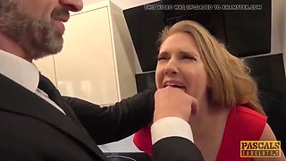 Pascalssubsluts - chick Ashley Lane dominated in the kitchen