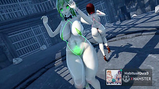 mmd r18 PinkCat Ass Show public sex cheating princess fuck hard huge dildo ntr cosplay 3d hentai sex dance HMV