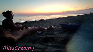 Dick Flash French Teacher MILF Risky Beach Blowjob Maspalomas Nude Beach Cumshot People