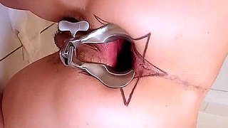 Stacked brunette goes solo toys and masturbation