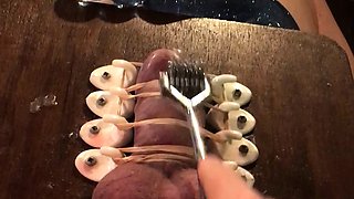 Femdom fetish mistresses fuck bdsm loser with strapon