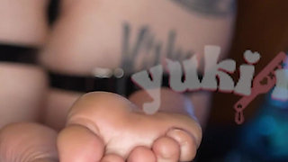 Au Pied Pour Ces Bas En Nylon - Amateur Francaise Footfetish Soft Dom Alt Domina Rousse Poilue Donjon