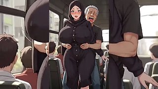 Hijabi Muslim Babes Degraded & Ravaged by Ugly Fat Dirty Old Men \u2013 Squeezed, Kissed, Fucked Hard Part 2
