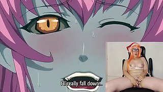 Nicolly Geek: Fiery Redhead Teen Masturbates Hard to Hentai - Solo Amateur Orgasm