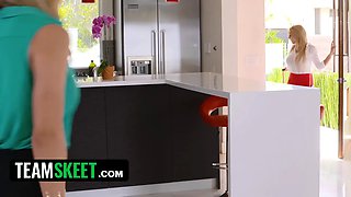 Teamskeet - huge titted blond milf predominates and disciplines the secretary for hardcore her hubby