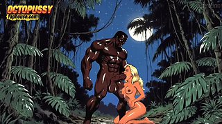 White Wife Sucks Huge Black Cock While Cuckold Husband Watches – Cartoon Porn Story
