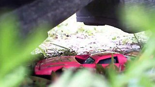 Awesome Crushing Video Watches My Feet Smash a Small Toy Car