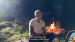 Hunt4k. hot czech teenie chloe heart jumped on a giant hunter’s knob outdoors in front of her bf