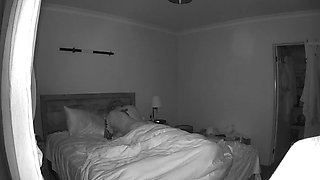 Secret communication caught on camera in the bedroom