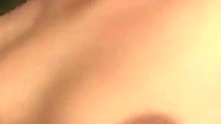 Wonderful Brunette Girl Sissy in a Threesome Ending with Bukkake