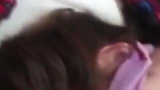 My Wife's Friend Passes Her Huge Cock in Her Mouth While She Rests, Sucks Him off and Cums in Her Mouth
