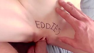 Eddie Danger's Teenage Plaything Filled with Cum, Over and Over, Using a Sharpie on Her Smooth Cunt