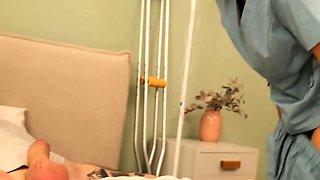 Hot sex with a muddy nurse, cum on her vagina - gonzo XXX!