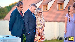 Blonde Bride With Natural Tits Enjoyed A Good Fuck On Her Kinky Wedding