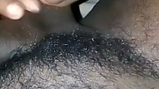 Lady in Bed Sucking My Cock to Make Me Moan and Putting Both Bones in Her Mouth and Sucking the Black Stick