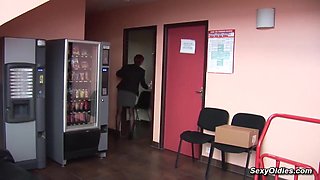 Redhead French mature fucked at work