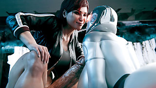 Femshep & Futa Edi - Robot Titfuck, Squirt & Creampie 3D