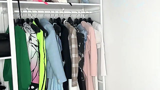 Adrianna Savu in all-black jumpsuit, ready to fuck! Best XXX porn, large fun bags and ass!