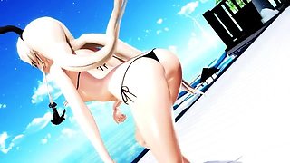 Brunette is shafted in a 3D fucking