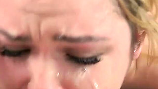 Rough Mouth Fuck - Face Spitting Covered